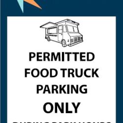 Food truck parking sign