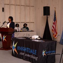 Mayor Day speaking at the 2026 Knightdale State of the Town