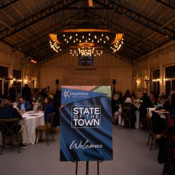 event space set up for 2026 Knightdale State of the Town