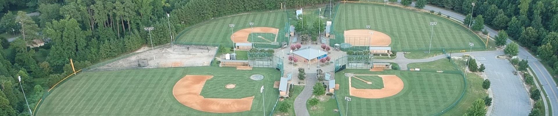 Aerial picture of baseball fields