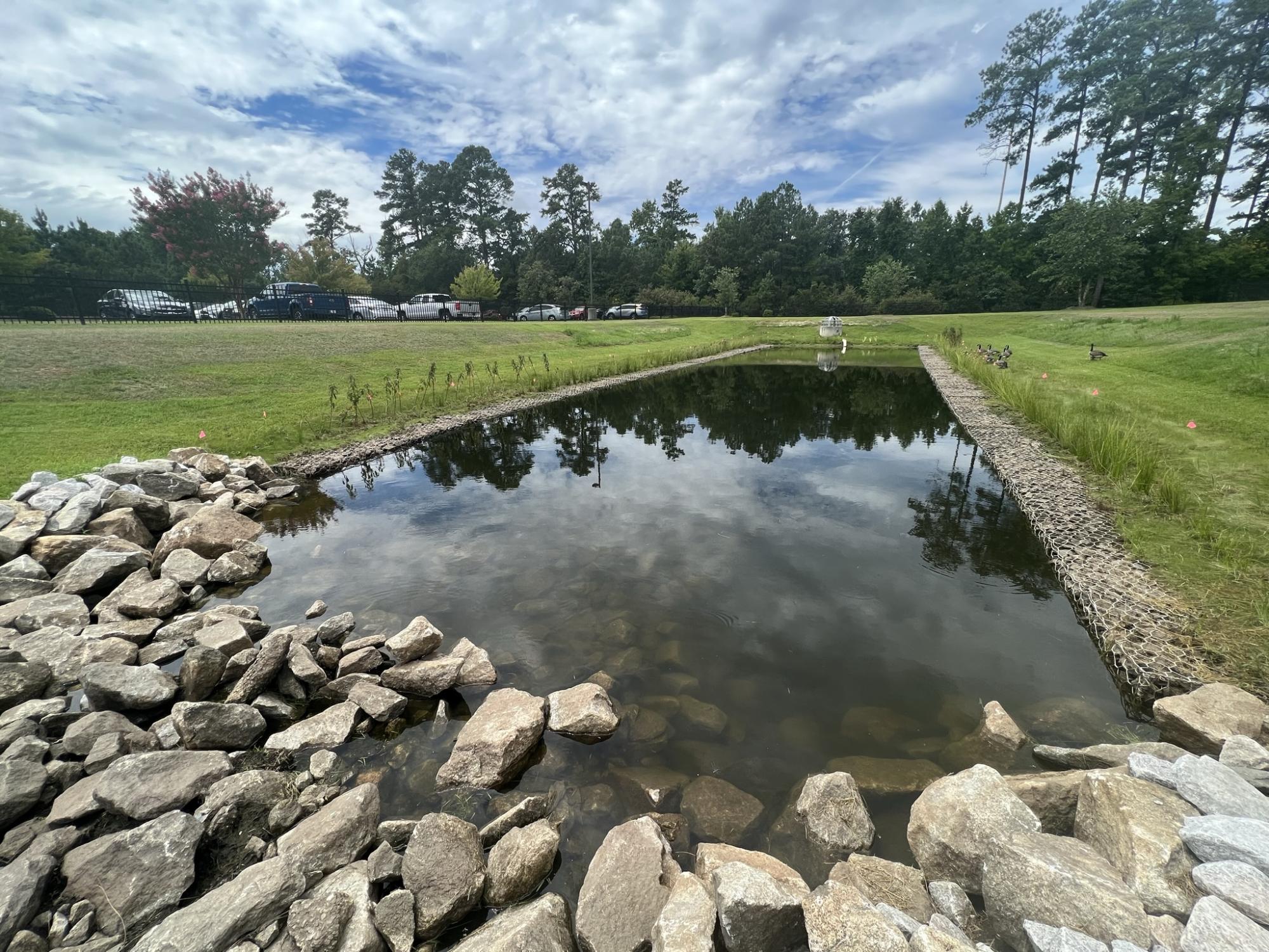 Stormwater treatment pond 