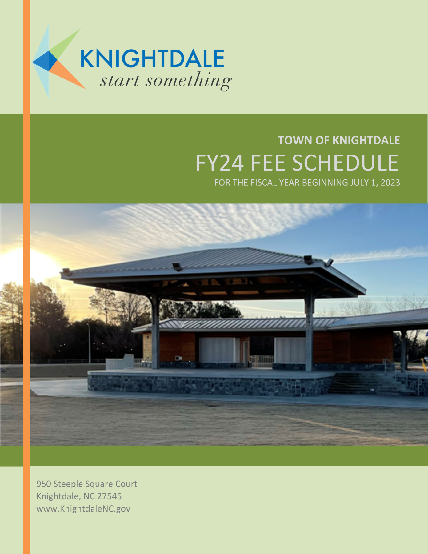 FY24 Fee Schedule Cover Page