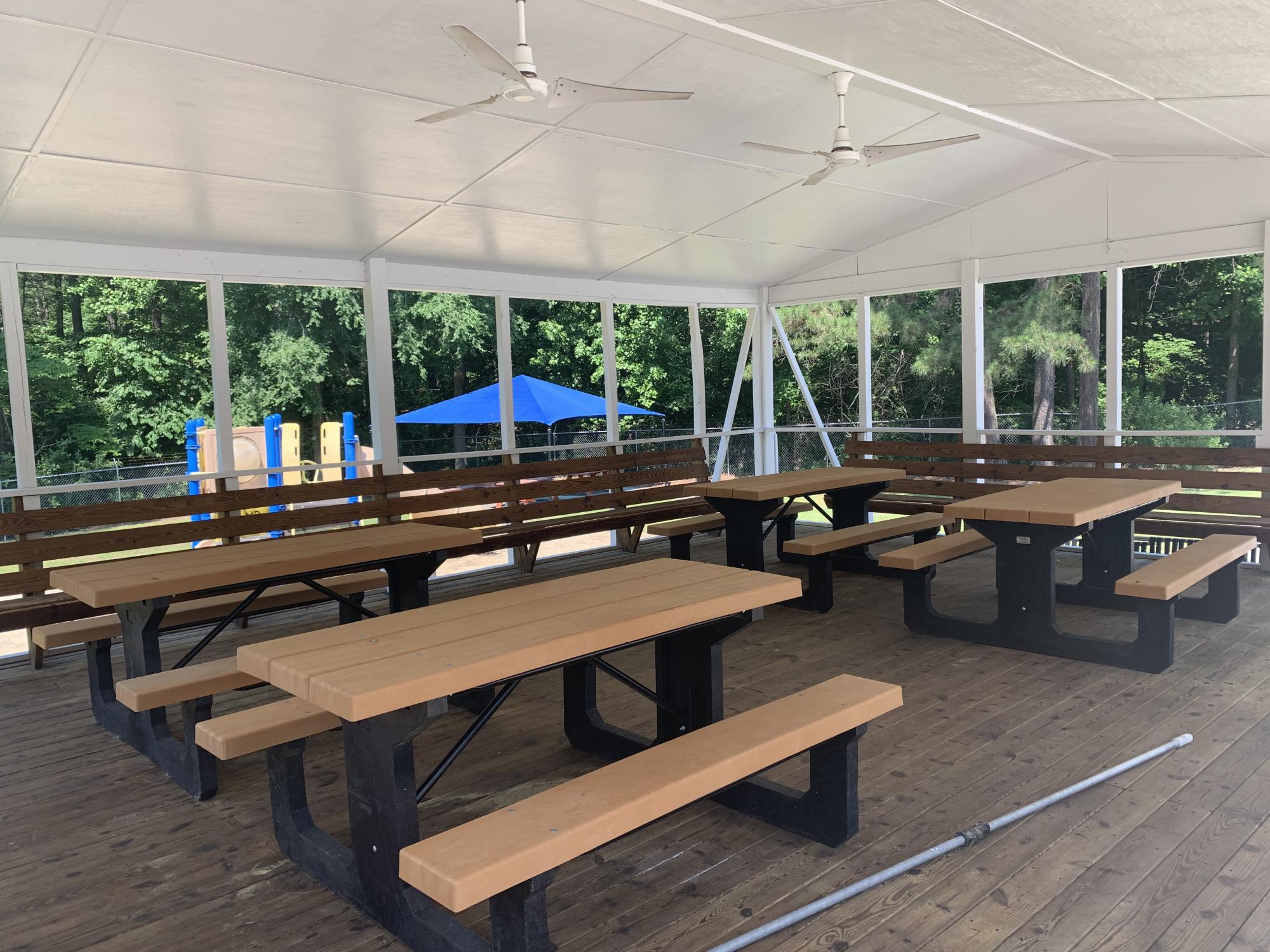 Knightdale Community Pool Cabana Benches