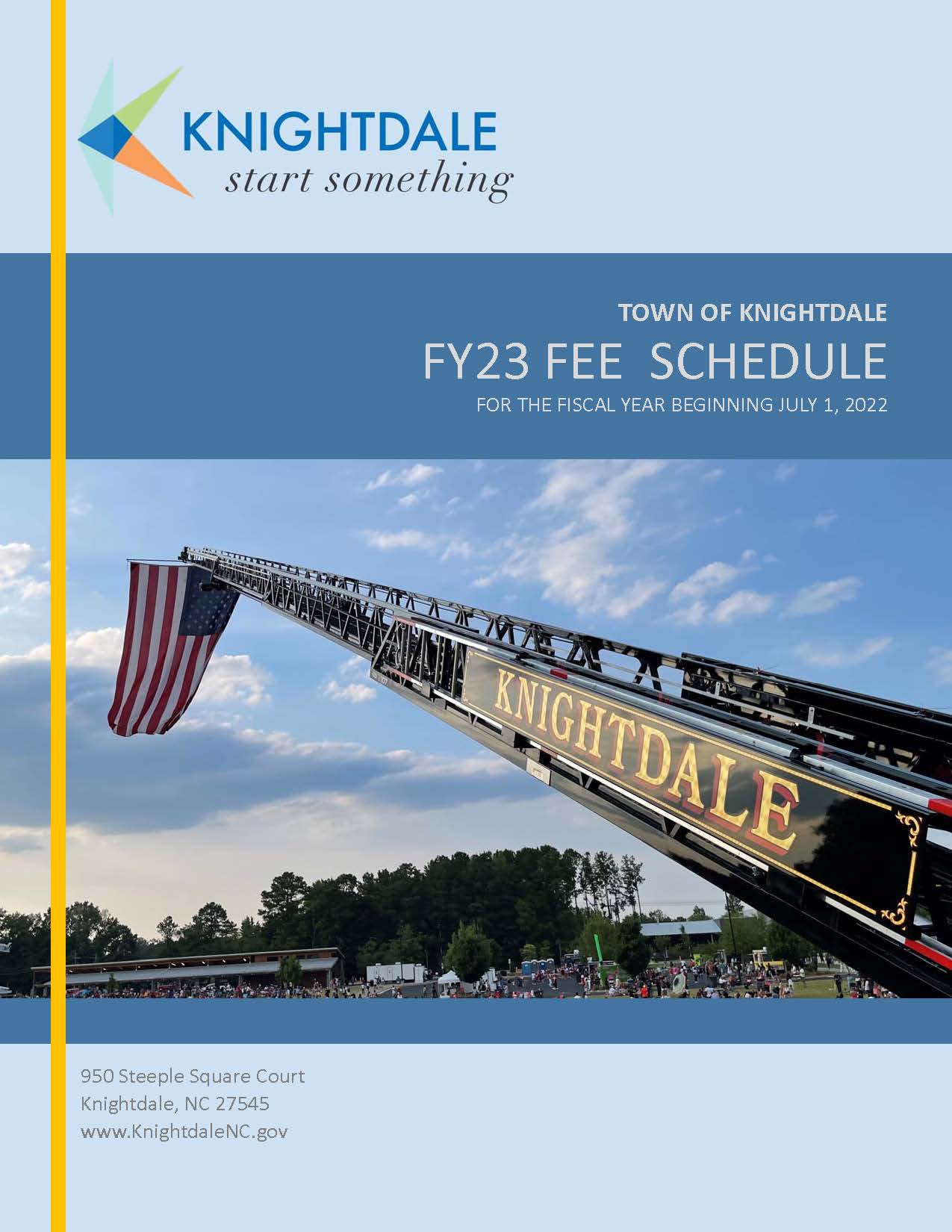 Fee Schedule Cover