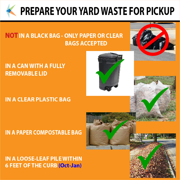 Use clear bags for leaves or grass clippings