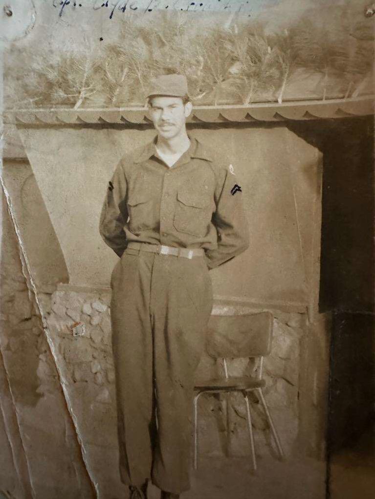 Clyde Crowder in military uniform