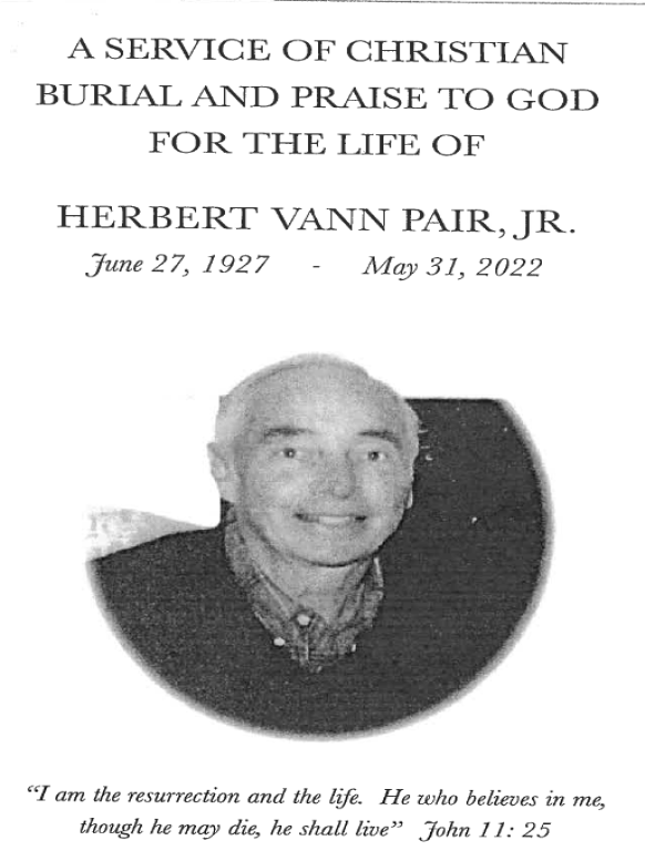 United States Navy Veteran Herbert Pair, Jr.